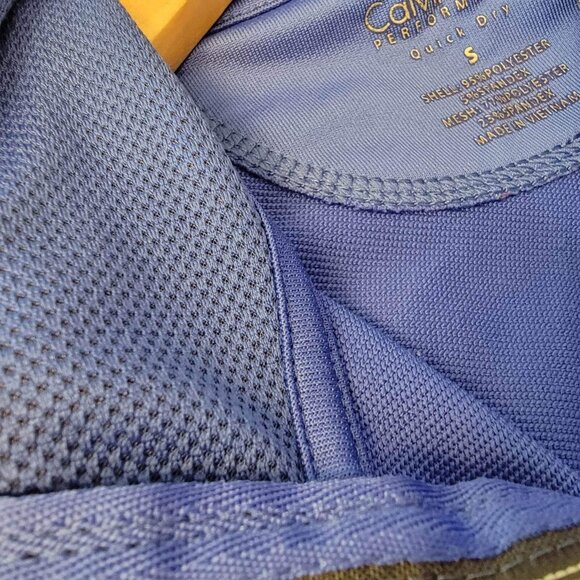 Calvin Klein Performance Jacket Full Zip Activewear Womens Small Blue‎ Black - Picture 9 of 9